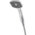 Waipori Satinjet Shower Handset Chrome With Graphite Faceplate Wahpcp